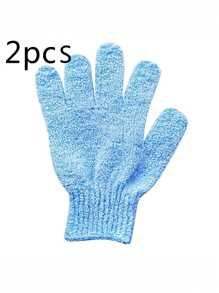 4/2/1pc Random Color Revitalizing Exfoliating Bath Gloves - Double Texture Gloves For Deep Cleansing & Polishing - Ideal For Spas, Massages & Body Scrubs - Soft & Durable Bathing Accessories