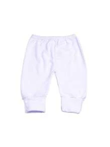 Mijao Culotte Baby Pants Turn-Up 100% Cotton Various Colors - 白色 - 查看 1