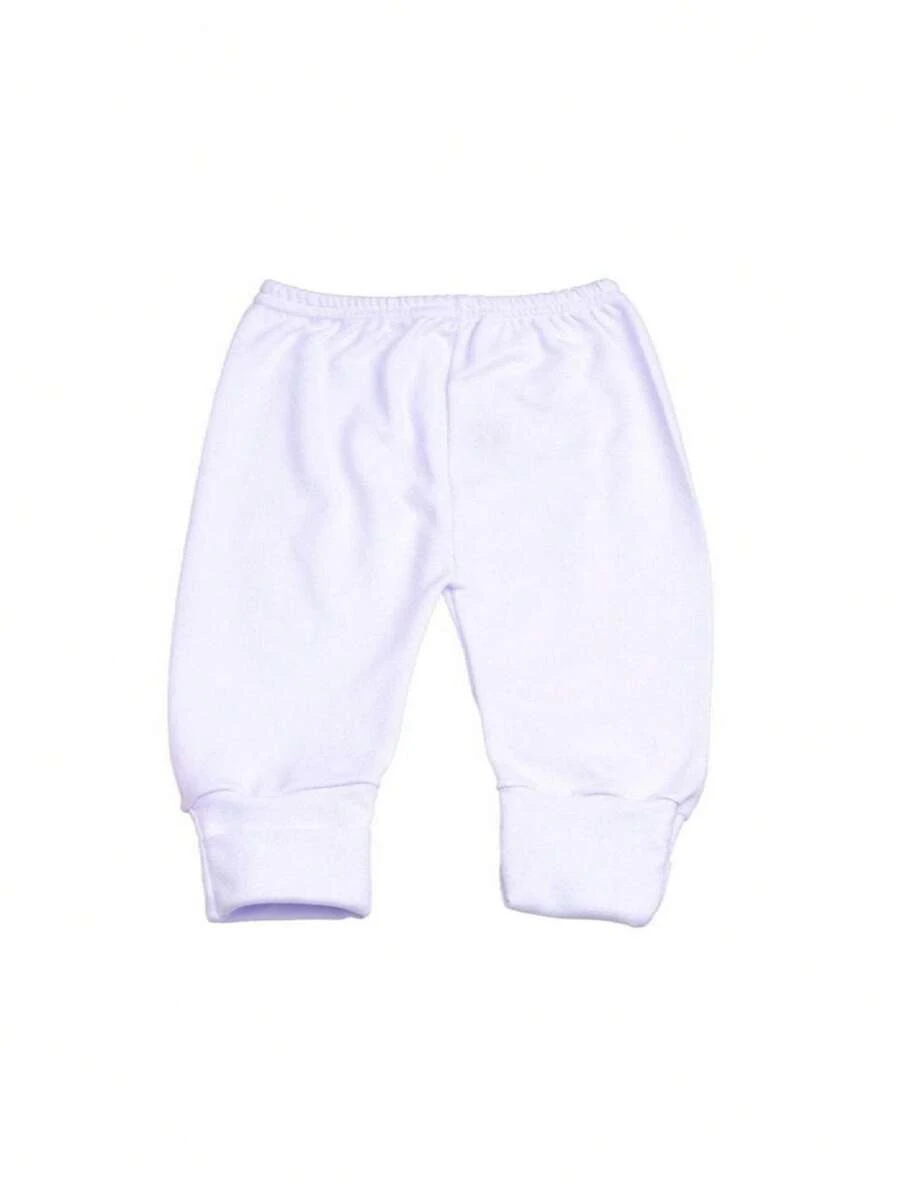 Mijao Culotte Baby Pants Turn-Up 100% Cotton Various Colors - 白色 - 查看 1
