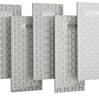 Diamond Sharpening Stones, 5 PCS Diamond Sharpening Plate Honeycomb Surface With Non-Slip Pad For Scissors Knives Outdoor Tools From Coarse To Extra Fine 200/400/600/1000/2000 Grit, Tools For Men