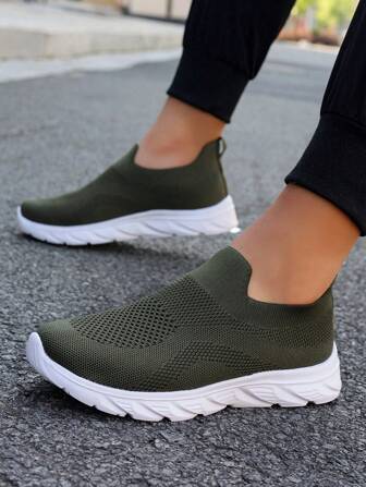 2023 New 4 Seasons Breathable Lightweight Mesh Knit Lace-Up Simple Washable Women's Shoes, Casual Shoes, Sports Shoes, Running Shoes, Walking Shoes, Road Shoes