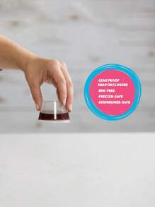 50buc/100buc 25ml/50ml/75ml/100ml Cutie pentru condimente de unică folosință Dozator de sos Dozator de fructe de lămâie Dozator de fructe Congelator God Takeaway Cutie de ambalare de sos de unică folosință Cutie mică, petrecere de Crăciun Decor de Crăciun Decoratiuni de Crăciun Cadouri și decorațiuni de Crăciun S Reducere - Culoare transparentă - Vizualizare 9