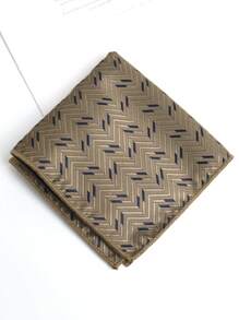 1pc Polyester Striped Pocket Square/Handkerchief, Seasonal
