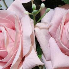 Pink Velvet Bouquet Artificial Flower For Wedding Decoration, Arrangements, Decorating Parties And Home - Baby Pink - View 5