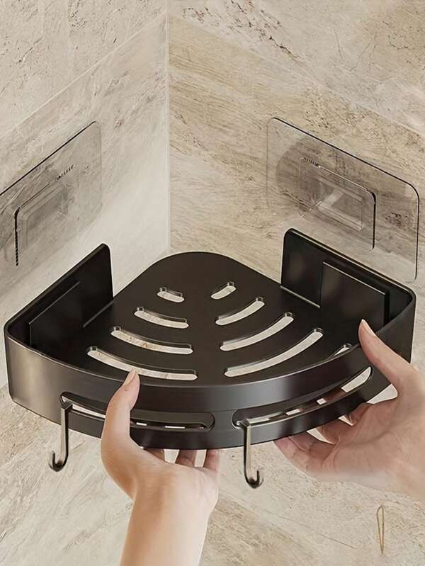 2pcs Corner Shower Caddy, Bathroom Storage Rack, Indoor Shower Shelf, Shampoo Holder, Kitchen Bathroom Storage Box, Shower Basket, Space Saving Triangle Corner Shelf - Durable Wall Mounted Bathroom Shampoo, Soap And Cosmetics Storage Rack - Easy Installation, Anti-Slip Design, Bathroom Accessories Home Bathroom Decor Bathroom Organizer Summer Back To School