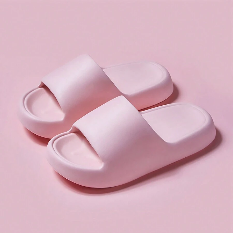 Summer 2024 New Fashionable EVA Bread-Shaped Slippers, Comfortable And Versatile For Men And Women, Lightweight, Soft, Durable, Non-Slip, Suitable For Home, Bathroom, Beach - Minimalist Ins Style