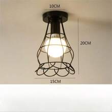 1pc Nordic Style Iron Ceiling Lamp For Balcony, Stairway, Corridor, Bar - Excludes Light Bulb - 1 Iron Ceiling Lamp - View 20