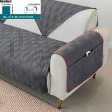 1pc Solid Color Waterproof Slipcover, Anti-Slip Pet Sofa Protector, Furniture Cover For Bedroom, Office, Living Room, Home Decor (Sold Individually, Armrests And Backrests Need To Be Purchased Separately)