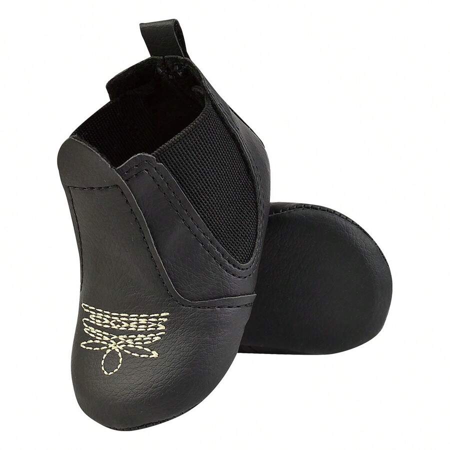 Jequinha Embroidered Unisex Boot For Babies 0 To 12 Months Leleke Baby Launch - màu đen - Xem 1