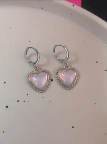 2件套Y2K风格彩色星星耳环，甜美梦幻粉色水晶星星耳钉，时尚首饰配饰，女士礼物