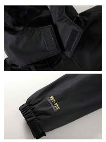 New Detachable Hooded Thermal Lined Windbreaker Jacket For Men, Autumn/Winter - Black - View 5