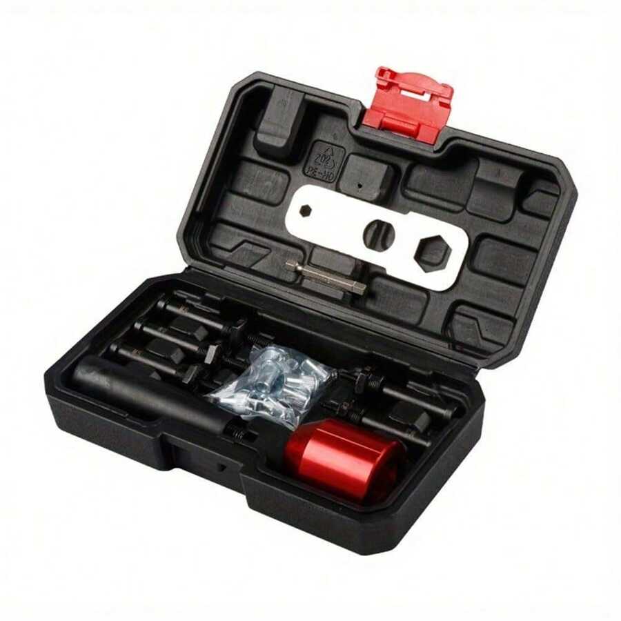 26Pcs Rivet Nut Tool Kit - M3 To M8 Drill Adapter Set With Aluminum Mandrels & Case For Metal, Auto, DIY - 如圖所示 - 查看 1