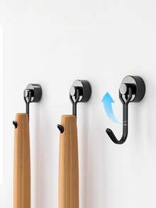 1 pieza Gancho magnético potente, Gancho magnético adhesivo para refrigerador de cocina, Gancho magnético giratorio sin perforación y sin dolor para puerta antirroba de entrada