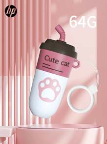 HP Hp Usb Haute Vitesse Flash Drive Otg Pen Drive 32gb 64gb Flash Drive (avec Couvercle De Protection De Tasse De Thé Au Lait)