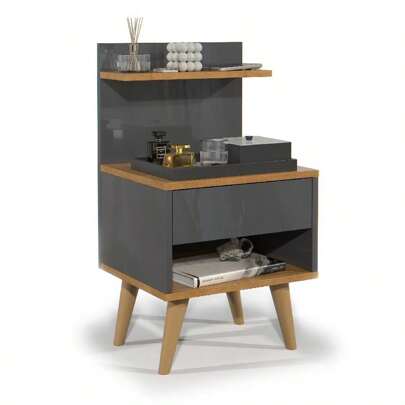 Criado Mesa Lateral Para Celular Quarto Sleep Estilo Retrô