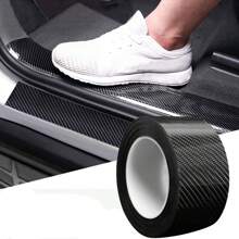 Car Door Edge Guards Door Sill Protector 5D Carbon Fiber Car Wrap Film Vinyl Automotive Wrap Film Car Door Sill Protection Film Anti-Collision Fits For Most Car