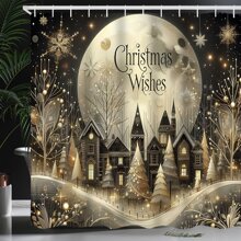 [Dòng sản phẩm Giáng sinh] 1 cái/4 cái 180*180 cm/70*70 inch Bộ rèm tắm Cây thông Noel, Ông già Noel, Bộ rèm tắm in hình tất Giáng sinh, Bộ rèm tắm chống thấm nước Bộ vách ngăn phòng tắm có 12 móc, Thảm phòng tắm, Thảm hình chữ U cho bồn cầu, Thảm bệ ngồi bồn cầu, Vách ngăn phòng tắm, Đồ trang trí Giáng sinh, Dùng để trang trí phòng tắm Giáng sinh và cũng có thể dùng hàng ngày bằng vật liệu sợi Polyester Đồ trang trí mùa thu Phụ kiện phòng tắm Trở lại trường - Nhiều màu - Xem 13