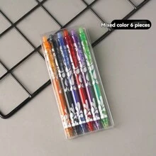 12 支装多色圆珠笔套装带橡皮擦，可擦除伸缩，替换芯，0.5 毫米超细笔尖，实用圆珠笔套装，圣诞节文具礼物，酷炫笔，返校