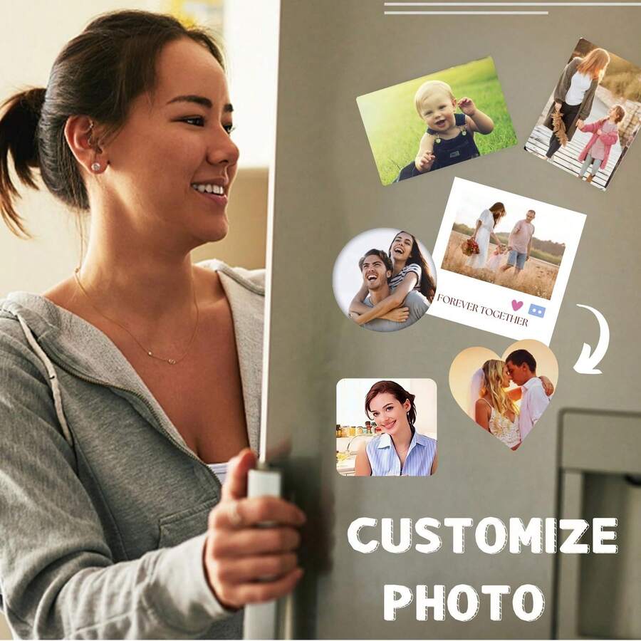 1/3/5 cái Tùy chỉnh Nhãn dán tủ lạnh có ảnh của bạn, In cá nhân hóa bất kỳ thiết kế nào Nhãn dán tủ lạnh có ảnh để trang trí nhà của bạn, Thích hợp cho nội thất ô tô văn phòng và nhà bếp cho các ngày kỷ niệm, Ngày thiếu nhi, Sinh nhật, Tốt nghiệp, Tân gia, Ngày lễ tình nhân, Ngày của mẹ, Ngày của cha, Đám cưới Nhà, Nhà bếp, Phòng ăn, Phòng trà - Nhiều màu - Xem 1