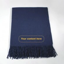 [ Customization ] 1 Thick Autumn/Winter Shawl, Embroidered Personalized Custom Text Content, Elegant And Fashionable Scarf.