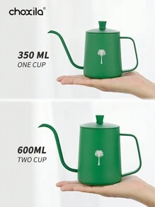 choxila 2 件套，沙特阿拉伯国庆节礼物，椰枣树标志绿色咖啡壶和浓缩咖啡杯，手冲咖啡壶和咖啡杯 - 綠色 - 查看 8