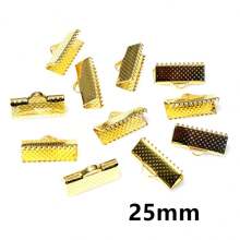 50pcs Cove Clasps Cord Ribbon Ends Caps String Ribbon Leather Clip DIY Jewelry Making Supplies For Necklace Bracelet Connector Findings