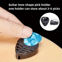 1pc Plastic ABS Adhesive Guitar Pick Holder + 5pcs Heart Shaped Guitar Picks,Guitar,Guitar Picks,Guitar Pick,Guitar,Guitar Accessories,Guitar Pick