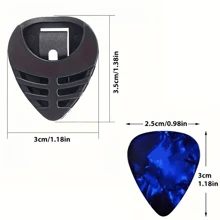 1pc Plastic ABS Adhesive Guitar Pick Holder + 5pcs Heart Shaped Guitar Picks,Guitar,Guitar Picks,Guitar Pick,Guitar,Guitar Accessories,Guitar Pick