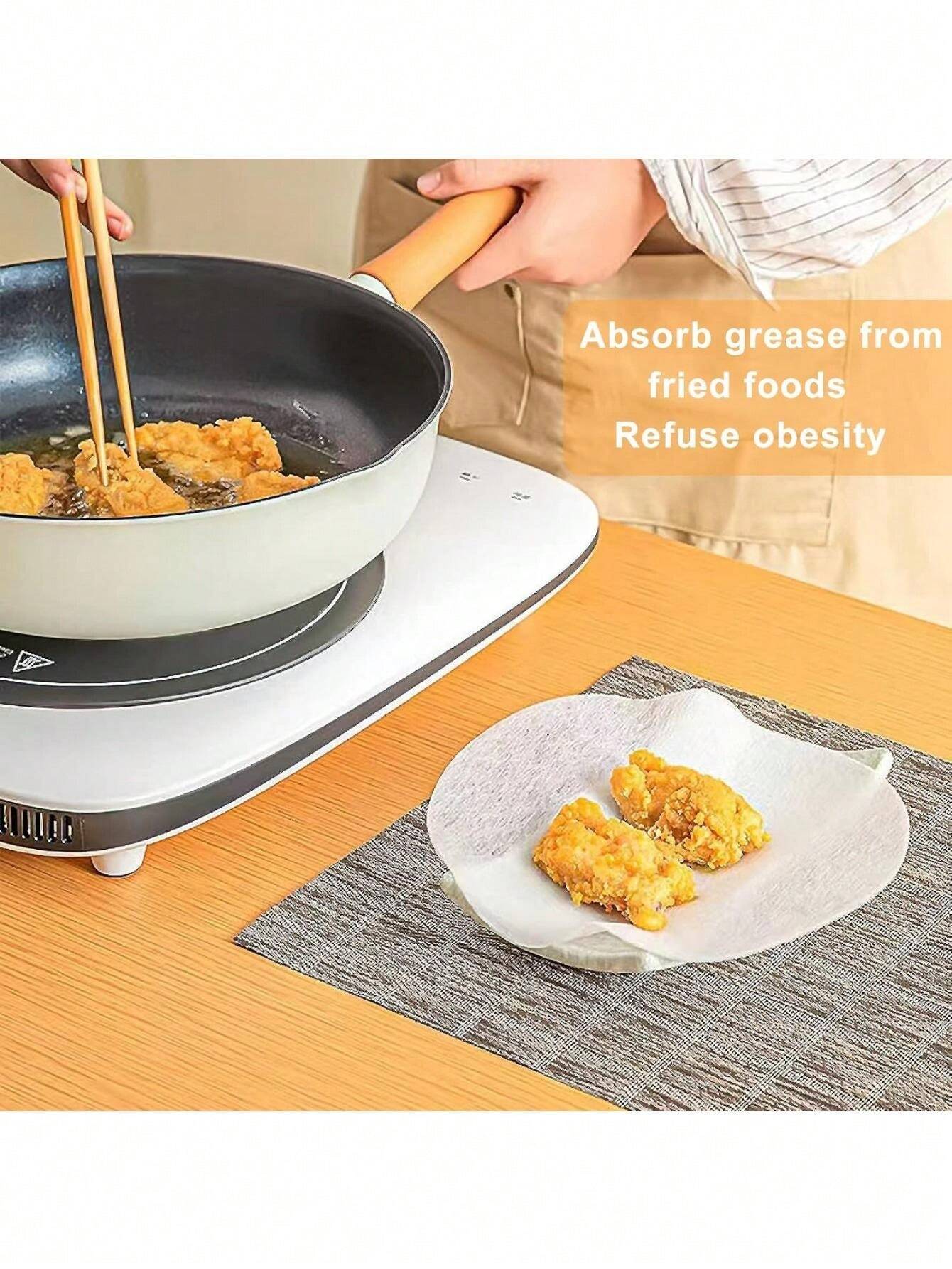 150 Sheets Kitchen Oil Absorbing Paper For Food Scum Oil Absorbing Sheets For Cooking ,Food