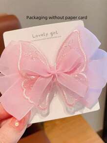 2个女童网纱蝴蝶结发夹（包装款式随机） - 彩色 - 查看 4