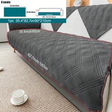 1pc Solid Color Waterproof Slipcover, Anti-Slip Pet Sofa Protector, Furniture Cover For Bedroom, Office, Living Room, Home Decor (Sold Individually, Armrests And Backrests Need To Be Purchased Separately)