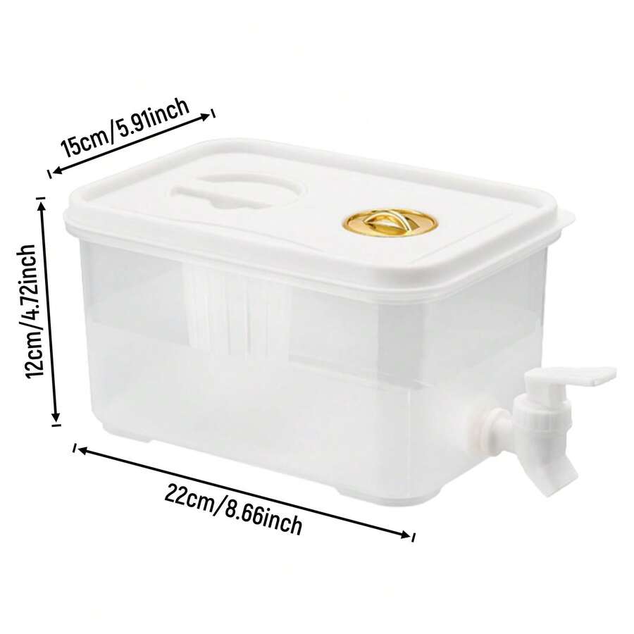 [Picnic Essential]1pc 3L Clear Water Dispenser With Faucet, Summer Cold