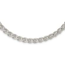 The Black Bow 5.75mm Sterling Silver Polished Hollow Spiga Chain Necklace, 18 Inch