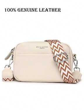 Luxury Soft 100% Genuine Leather Handbag Fashion Women Shoulder Messenger Bag Solid Color Cowhide Tote Fashion Female Crossbody