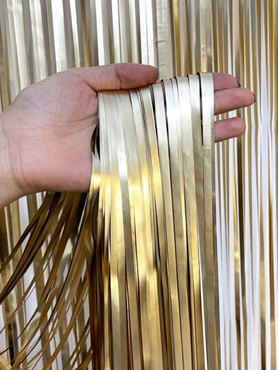 1 szt. 1*2M luksusowa matowa zasłona z cekinów metaliczny brokat plastikowa folia frędzle połyskujące serpentyny zasłona drzwi okno dekoracja na karnawałowe przyjęcie, powrót do szkoły walentynki