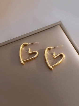 1 对心形环形耳环，情人节优雅珠宝礼物，适合女性情人节、妈妈、母亲、母亲节、礼物的日常佩戴