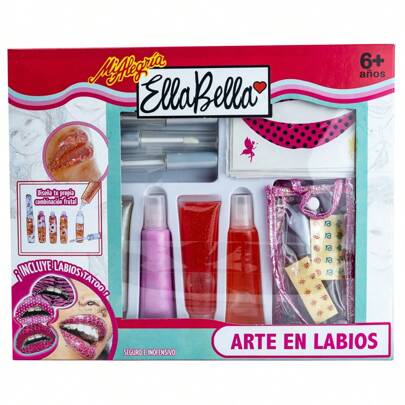 Mi Alegria Kit para crear tus propios brillos labiales con aromas frutales, incluye tatuajes temporales para labios, combina y crea brillos labiales únicos con Juguetes Mi Alegría