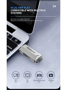 Lenovo 原装 USB 3.0 USB 闪存盘联想 Thinkplus TPU301 256GB 128GB 64GB 32GB 记忆棒适用于 XP、WIN 7/8/10 系统 - 銀色 - 查看 4