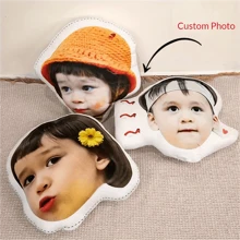 Customized Pet Head Pillow - Double-Sided Printed, Hand Washable, Modern Casual Style, Zipper Closure, Polypropylene Filling, Polyester Cover, Digital Printing, Decorative Multi-Purpose Cushion Christmas Gift - Upload Pictures to Customize Pillows - View 1