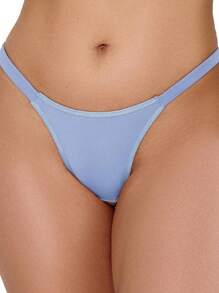 Kit 10 Double String Panties Microfiber Bikini Premium Intimates Thong With Straps Women's Lingerie - 彩色 - 查看 5