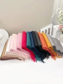 [ Customization ] 1 Thick Autumn/Winter Shawl, Embroidered Personalized Custom Text Content, Elegant And Fashionable Scarf.