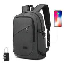 Laptop Backpack With USB Charging Port Anti-Theft Lightweight Water Resistant Business Travel Computer Rucksack Work Bag Fits 15.6 Inch Laptop For Men And Women - Dark Grey - View 1