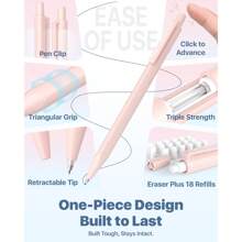 0.5 &0.7 Mm Mechanical Pencil Set, 6PCS Cute Mechanical Pencils With 360PCS Leads, 3PCS Pastel Erasers And 9PCS Eraser Refills, Aesthetic Pencils For Girls Writing - 0.5&0.7 - 查看 6