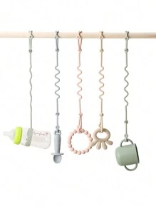 3 paquetes de correas de silicona para juguetes para bebés, cadenas de chupete de silicona elásticas, correas ajustables para biberones de bebé, se aplican a asiento de coche, juguetes de dentición, trona, accesorios de cochecito