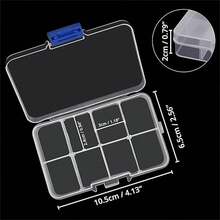 10 Gói Hộp Nhựa Sắp Xếp 8 Ngăn Trong Suốt Đựng Đồ Trang Sức Có Ngăn Chia Cố Định Cho Hạt Nghệ Thuật Thủ Công DIY Trang Sức Đồ Câu Cá - hộp lưu trữ - Xem 5