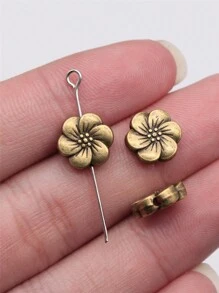 12pcs/Pack 10x10mm Flower Beads, Jewelry Accessories, DIY Jewelry Making, DIY Earrings, Necklaces, Bracelets, Keychains, Valentine's Day Gift - Flower Beads - View 12