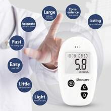 Sinocare-Accu Diabetes Testing Kit Code-Free Blood Glucose Monitor With 100 Test Strips Full Kit - Blue - View 5