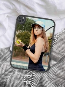 1pc Customized Black Leather-Texture Protective Case Compatible With Ipad Air 5th/4th 10.9", Fits Personal Travel Photos, Portrait Paintings, Idol Images Fashion , Stylish, Colorful, Cute, Contracted, Funny, Kawaii Custom, Personalized, Unique, Customized Ideal Gifts For Him Boyfriend, Girlfriend, Family, Friends, Grandparents, Couple, Pet Lovers For Anniversaries, For Birthdays, For Graduation, For Weddings, For Christmas, For Halloween, For Winter, For Prom, For Fall, For Mother's Day, For Father's Day - Multicolor - View 5