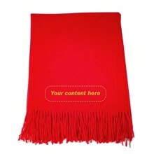 [ Customization ] 1 Thick Autumn/Winter Shawl, Embroidered Personalized Custom Text Content, Elegant And Fashionable Scarf.