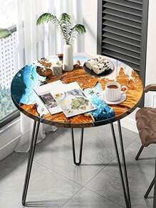 1 个 35.5 厘米硅胶铸造模具适用于大圆桌、树脂环氧河咖啡桌 DIY 水晶树脂镜面模具适用于家居装饰